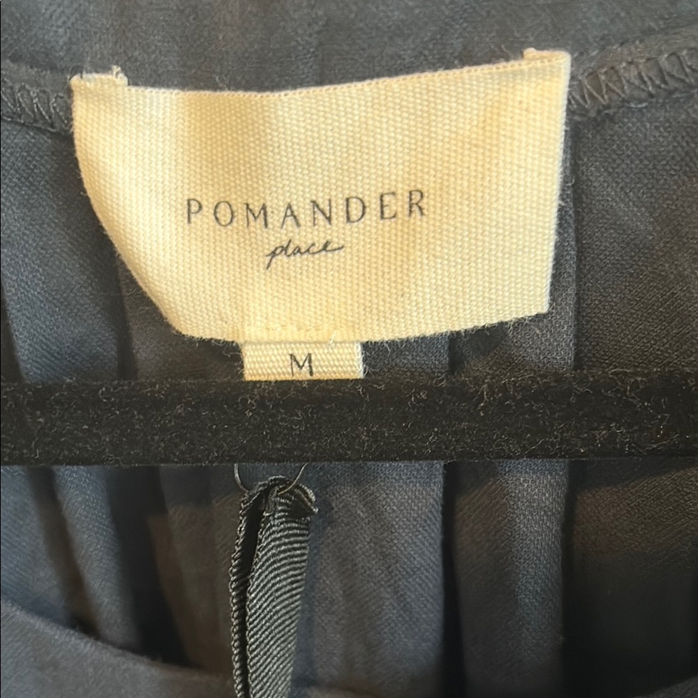 NWT Navy Blue Pomander Place Finley Flutter Sleeve Dress M - Picture 3 of 4